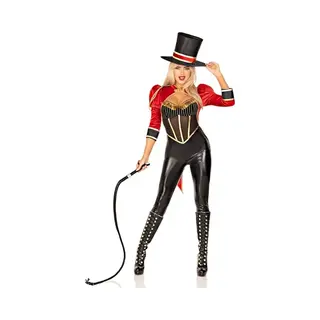 Leg Avenue Circus Ringmaster Diva Catsuit Dameskostuum, Maat S
