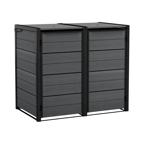 Keter Hide Away Containerberging - 2x 240L - Antraciet thumbnail