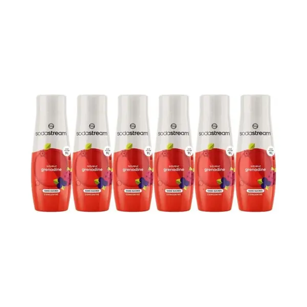 Sodastream Concentraten - Set Van 6 Suikervrije Grenadineconcentraten - Tot 54L Drank - 440 Ml thumbnail
