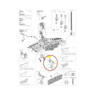 Thule Right Wheel Holder 52849 Easyfold Xt 933/939 Reserveonderdeel Zwart