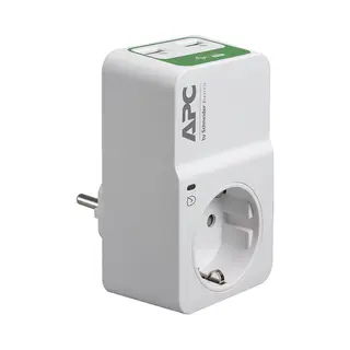 Apc PM1WU2-Gr Tussenstekker met overspanningsbeveiliging 3680W 1x stopcontact + 2x Usb