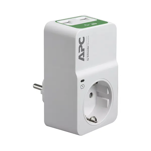 Apc PM1WU2-Gr Tussenstekker met overspanningsbeveiliging 3680W 1x stopcontact + 2x Usb thumbnail