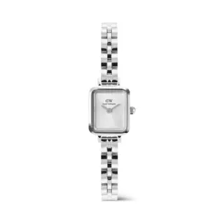 Daniel Wellington Quadro Mini 15.4x18.2 Arch 3-Link White Sunray Silver DW00100844