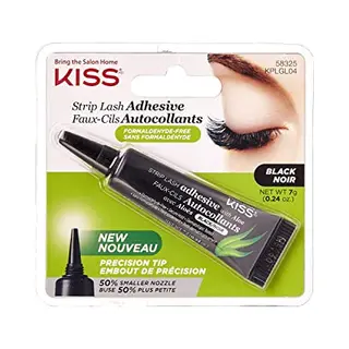 Kiss Wimperlijm Zwart Met Aloe Vera – Latex Eyeliner Effect – Sterke Lijm Voor Wimperextensions