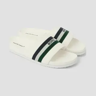 Björn Borg Heritage Badslipper Heren Met Strepen - Wit - Maat 43
