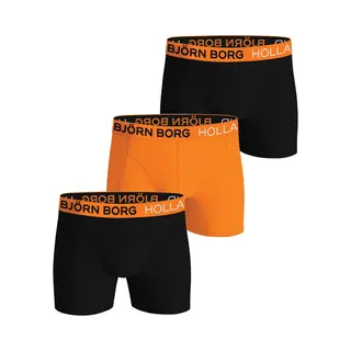 Björn Borg Boxershort Heren Nederland Oranje Wk Voetbal Editie Holland - Oranje/Zwart - 3 Stuks - Maat M