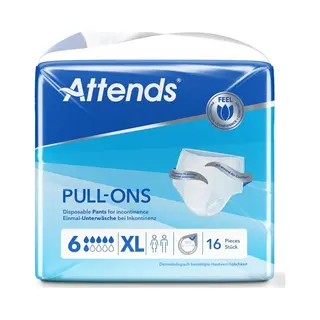 Attends Pull-Ons Wegwerp Incontinentiebroekjes, 6XL, 16 Stuk