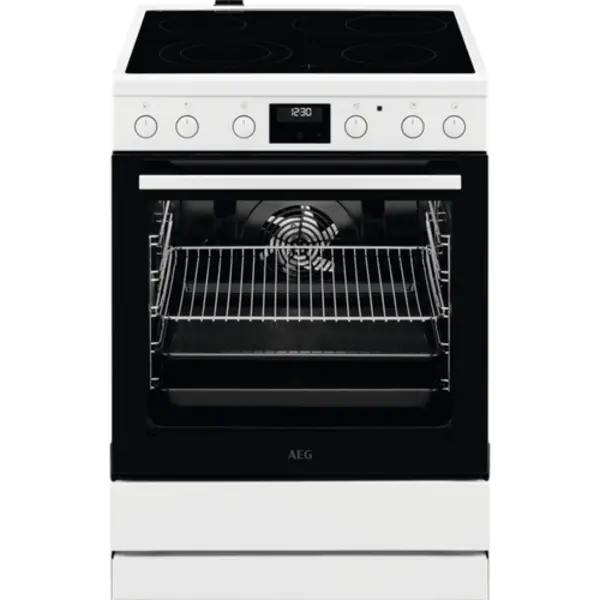 Aeg CCB6441BBW Vrijstaand fornuis Electrisch Keramisch Zwart, Wit thumbnail