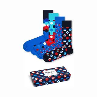 Happy Socks - Navy Gift Box In Rood-wit-blauw - Unisex - Maat, 36 - 40