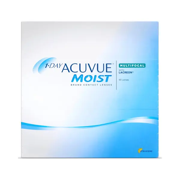 Acuvue Moist 1-Day Multifocal Tageskontaktlinsen Spenden Feuchtigkeit – Tageskontaktlinsen Mit -9 Dpt Und Bc 8.4 – Uv Schutz & Komfortables thumbnail