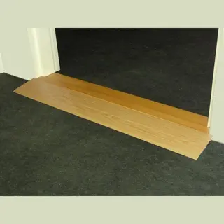 Drempeloploop TR140B - Aluminium Met Houtkleur - Geschikt Voor Hoogte Tot 3 Cm - Ter Vervanging Van Drempel