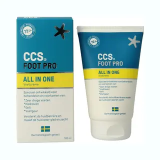 Ccs All In One Voetcrème 100 Ml - Voetencreme Tot Zeer Droge Voeten, Eeltcreme Als Voetverzorging En Als Alternatief Voor Eelt Verwijderaar,