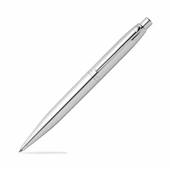 Sheaffer Sagaris - Refillable Fountain Pen, Medium Nib, Engraved Chrome Finish, Polished Chrome Trim thumbnail