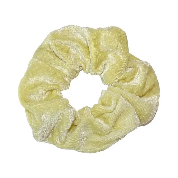 Scrunchie Velvet Yellow Green - Haarwokkel - Haarelastiek - Haaraccessoire (1 Stuk) thumbnail