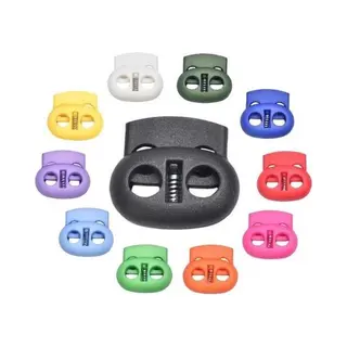 Cord Lock 2 Gat - Per 4 Stuks - Koordstopper - Donker Groen
