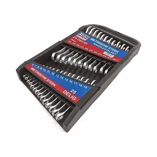 Hbm 25-delige Set Steekringsleutels (Metrisch)