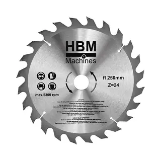 Hbm 250 Mm Hm Cirkelzaagblad Met 24 Tanden