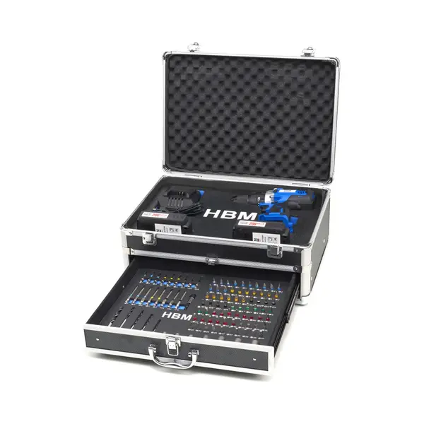 Hbm machines Professionele 20V 2.0AH Accuboormachine Met 100 Delige Accessoiresset thumbnail