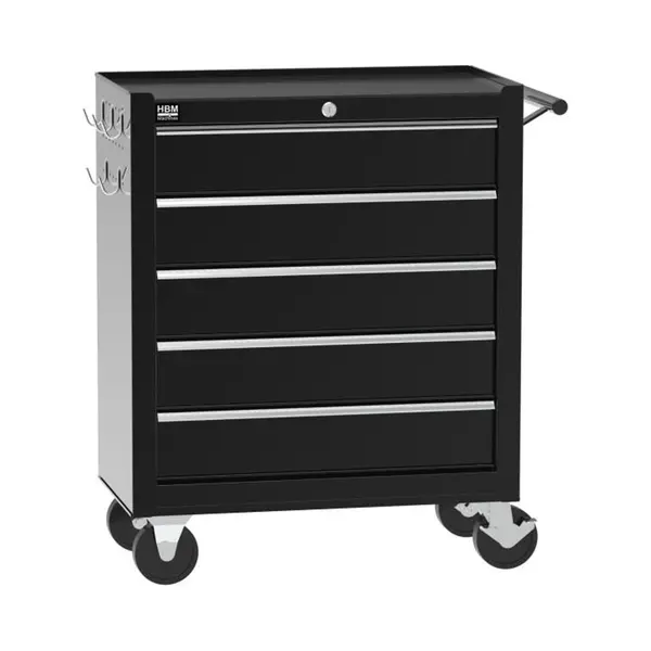 Hbm machines Hbm Gereedschapswagen 5 Laden, 62 Cm, Zwart thumbnail
