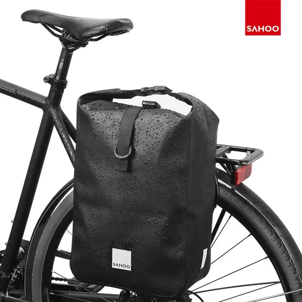 Sahoo - Fietstas - Zwart - Enkele Fiets Tas - 10 Liter -Waterafstotend thumbnail