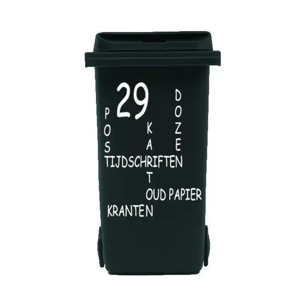 Rosami Decoratiestickers Sticker Voor Papier Kliko Container Met Huisnummer | Rosami thumbnail