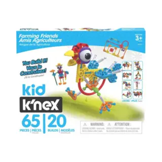 Basic Fun 85052 Kid K'Nex Farmin' Friends 20 Model Building Set 61pc