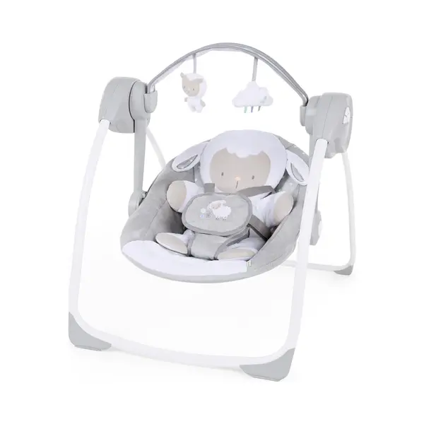 Ingenuity Comfort 2 Go Baby Swing With Music Cuddle Lamb Newborn+ In Grey thumbnail
