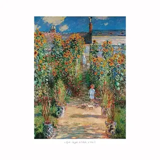 Pgm Kunstdruk Claude Monet - Le Jardin De L'artiste 50x70cm