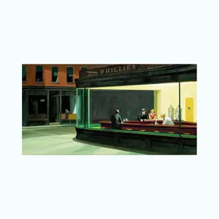 Pgm Kunstdruk Edward Hopper Nighthawks 40x30cm