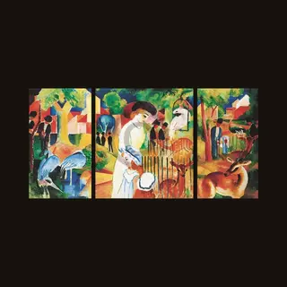Pgm Kunstdruk August Macke - Zoologischer Garten 100x50cm