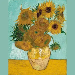 Pgm Kunstdruk Vincent Van Gogh - Vase Mit Sonnenblumen 70x90cm