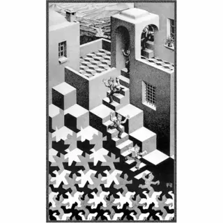 Pgm Kunstdruk M.C. Escher Kreislauf 55x65cm