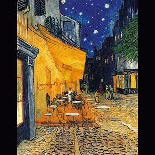 Pgm Kunstdruk Vincent Van Gogh - Café-Terrasse Am Abend 70x90cm