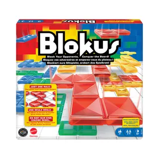 Mattel Games Blokus Strategy Family Board Game for Kids & Adults with Color Blind Accessible Pieces & One Rule