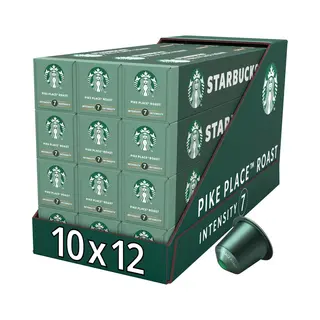 Starbucks By Nespresso Capsules Pike Place Roast - 10 Koffiecups X 12 Doosjes