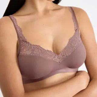 Sloggi Romance Soft Bra Bh Zonder Beugel - Zonder Vulling En Niet Voorgevormde Kanten Bh - Zwart - Wit - 75B