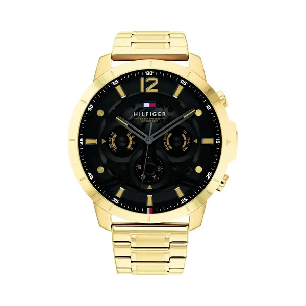 Tommy Hilfiger Goudenkleurige Heren Horloge Met Zwarte Wijzerplaat thumbnail