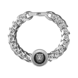 Guess Heren Guess Heren Stalen Armband Lion King - Armband - Staal - Zilverkleurig - 21.50 Cm