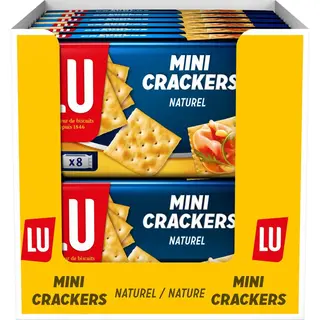 Lu Mini Crackers Naturel - Doos 12 X 250g - 8 Pakjes - Crackers Voor Bij De Borrel - Toast - Minicrackers