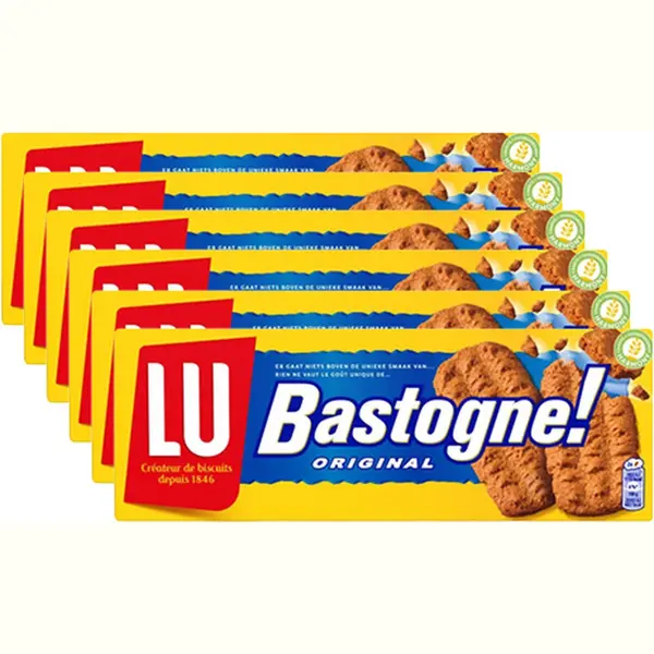 Lu Bastogne Original Koekjes 6 X 260g - Knapperige Koek - Geschikt Voor Bodem Cheesecake Taart - Snoep, Koek, Chocolade thumbnail