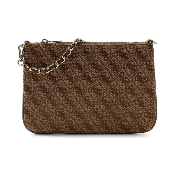 Guess Handtas Accessoiretas Flat Pouch Latte Logo Lichtbruin thumbnail