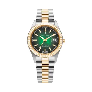 Jacques Du Manoir Analoog Horloge Goud / Groen / Zilver