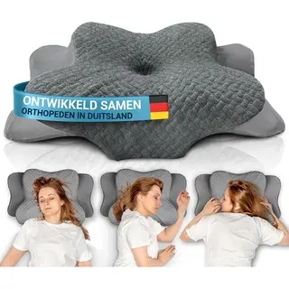 Glückstoff Orthopädisches Kissen Bei Nackenbeschwerden Mit Memory-Schaum – Hypoallergenes, Ergonomisches Kissen, Bei Nacken- Und Rückenschmerzen,