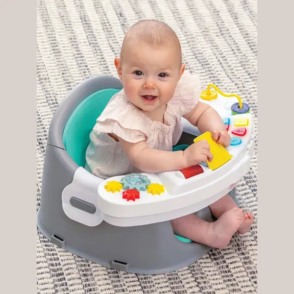 Infantino Music Lights 3 In 1 Seat Booster In Grey thumbnail