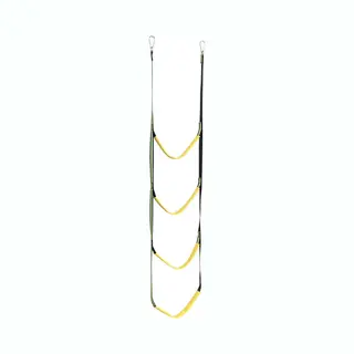 Touwladder - Zachte Ladder - Ladder Voor Rubberboot - Met 4 Treden - Zwemtrap Boot - 111x32cm - Boottrap Accessoires - Klimladder - Klimtouw -
