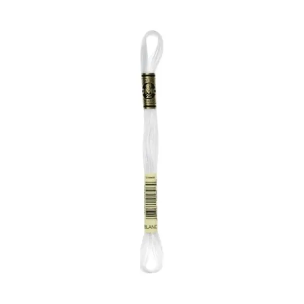Stranded Dmc Colourful Cotton Embroidery Thread 8 M Ball Of Yarn. Coloris Blanc thumbnail