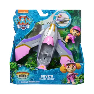 Spin Master Paw Patrol Jungle Pups, Skye Falcon Vehicle, Toy Jet with Collectible Action Figure, Kids Toys for Boys & Girls Ages 3 and Up