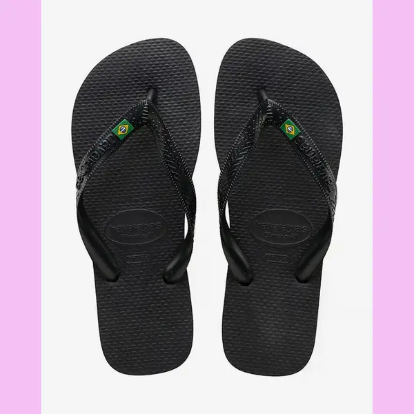 Havaianas Brasil Flip Flops Black - 39-40 thumbnail