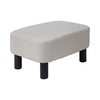 Ibuyke Hölzerner Gepolsterter Fußschemel Osmanischer Hocker Niedriger Hocker Stoff Sofahocker Kleines Modernes Wohnzimmer Rechteckiger Hocker Mit