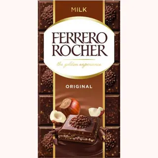 Ferrero Rocher Chocolade Reep Melk - Romige Hazelnootvulling - 8x 90 Gr